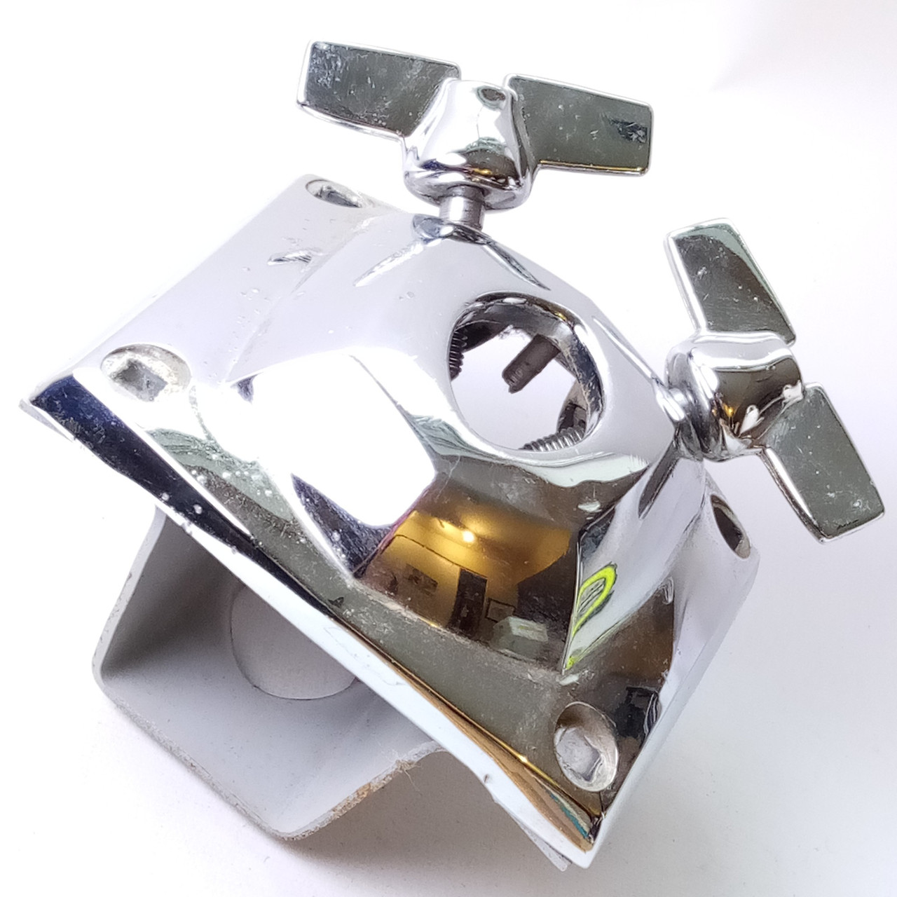 Premier Elite Lokfast Bass Drum Double Tom Post Arm Receiver Mount Chrome 60-70s — main photograph