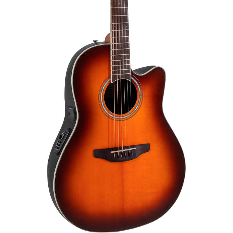 Ovation CS24 Celebrity Series Traditional Mid-Depth Acoustic-Electric Guitar - Sunburst