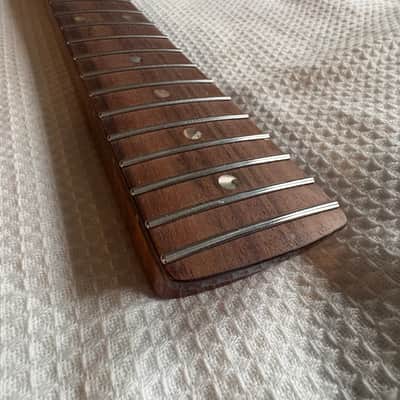 Custom Built Tiger Flame Fender Style Tele,Telecaster Guitar NECK, CUSTOM UPGRADED to simulate a 1957 Tele Neck, with a new set of Kluson style tuners, a vintage style String Tree, and a New 1957 Tele Neck Logo decal image 7