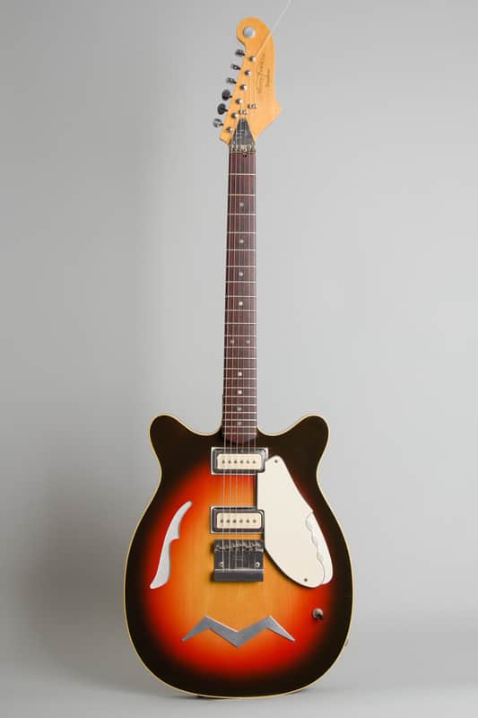 Micro-Frets Wanderer Semi-Hollow Body Electric Guitar (1969), ser. #1560, original black tolex hard shell case. image 1