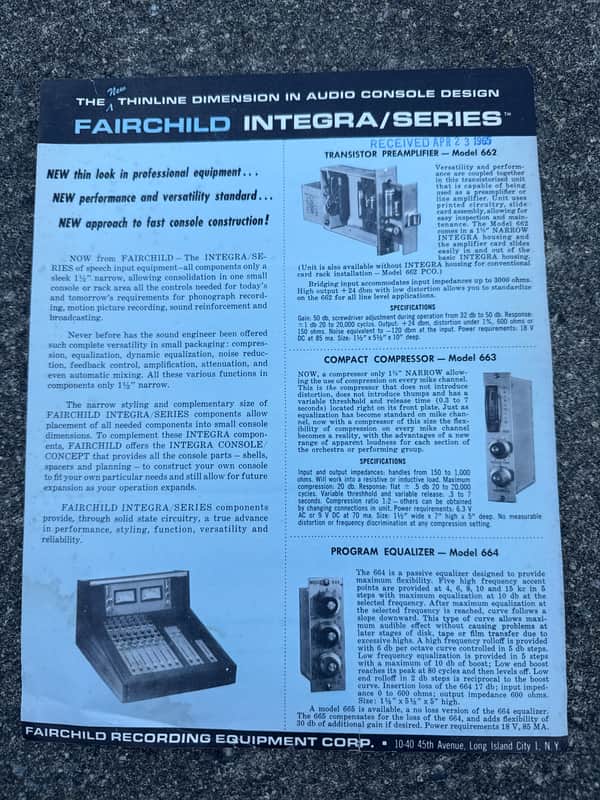 Fairchild brochure for Integra/series components 1960s image 1