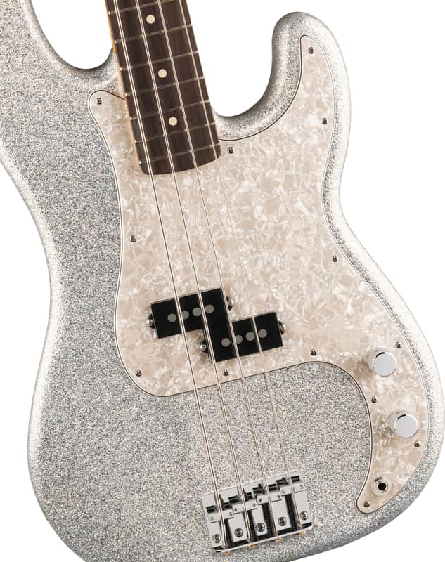 Fender - 75th Anniversary Player II - Precision Bass Guitar w/ Rosewood Fingerboard - Diamond Dust Sparkle - w/ Deluxe Gigbag image 1