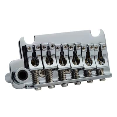 Left Handed Chrome 2 Point Guitar Strat Style Bridge Tremolo with Brass Block, 10.8MM image 3