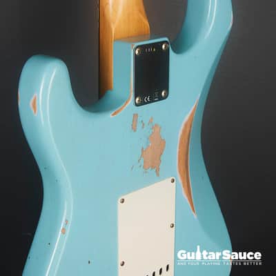 Fender Custom Shop Stratocaster Limited 64 L-Series Heavy Relic Aged Daphne Blue 2024 (Cod.1750NG) image 14