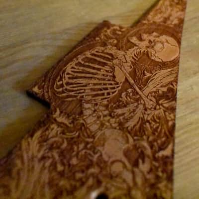 Handcrafted Cherrywood Pickguard for Gibson Les Paul Studio & Historic '59 – Laser-Engraved Custom Design image 4