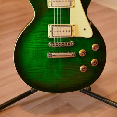 Epiphone Les Paul Gibson P94 Translucent Green Flamed Maple Top Schaller hardware image 3