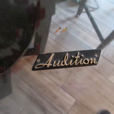 1960s Vintage Audition Guitar Headstock Logo w Mounting Pins Japan Teisco Made image 2