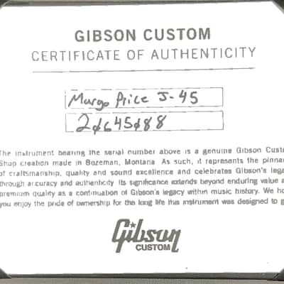 Gibson Custom Shop Margo Price J-45 - Heritage Cherry Sunburst #45088 image 13