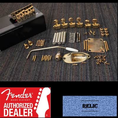 Fender American 57/62 Vintage Relic Stratocaster 2 3/16" Hardware Set w/ Tuners - Gold - 0992049200 image 1