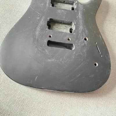 Black HH Okoume Wood DIY Project Guitar Body image 3