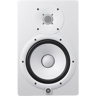 Yamaha HS8W | 8in Powered Studio Monitor - 120W | White Finish with Room Control & 38Hz Response image 1