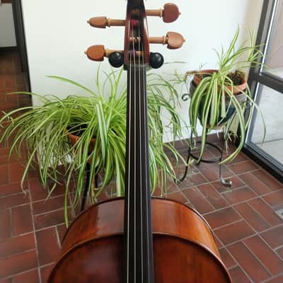 New Cedar Music Model CD 4/4 Full Size Cello - Oil Varnish with Bow, Rosin, Bag and Warranty image 3