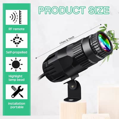 3 Pcs Disco Spotlights with 3 Remote Bright Mirror Pinspot Light 15W RGBW LED Beam Stage Light 4 in 1 Stage Lighting for DJ Dance Party (Black) image 2