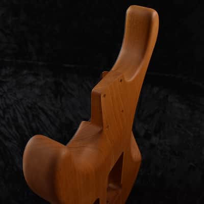 Strat Style Body - 1 Piece Mahogany with 2 Piece Walnut Top - Weight: 4 lbs 7 oz - EASY REACH NECK CARVE - 2-3/16" Heel Width image 8