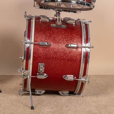 Vintage MIJ Red Sparkle Drum Set image 8
