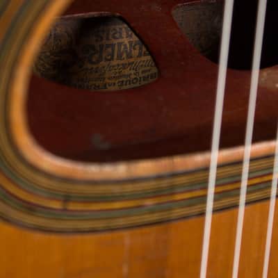 Selmer-Maccaferri  Modele Orchestre Acoustic Guitar (1932), ser. #163, molded fiberglass road case. image 13