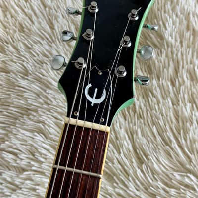 1996 Epiphone Casino Reissue MIK Turquoise Electric Guitar image 7