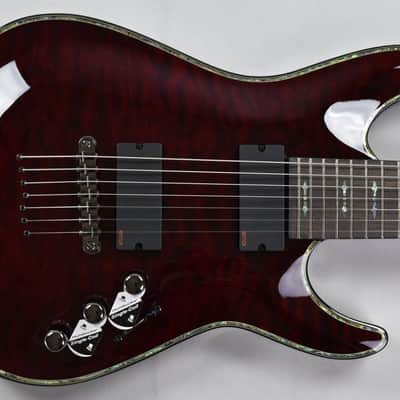 Schecter Hellraiser C-7 Electric Guitar Black Cherry image 2