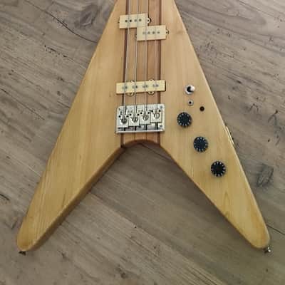 Kay Flying V bass 1980s - natural image 9