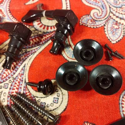2016 EPIPHONE THUNDERBIRD PARTS LOT, TUNERS, KNOBS, PLATES, SCREWS image 11
