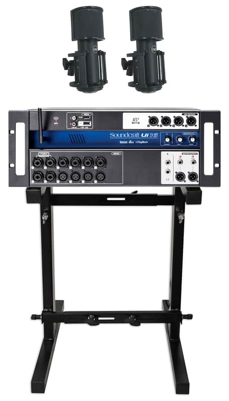 Soundcraft Ui16 Digital Recording Mixer w/Wifi+App Ctrl+Stand+2) Warm Audio Mics image 1