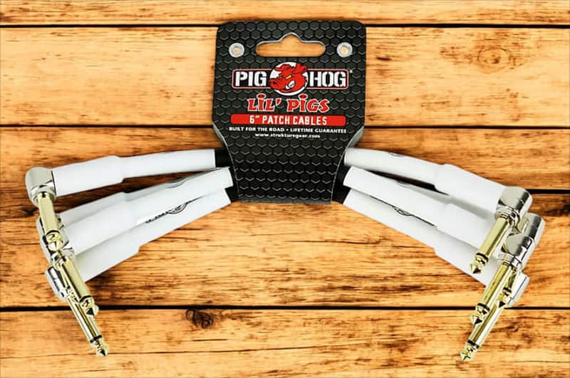 Pig Hog PHLIL6 Lil' Pigs 1/4" TS Patch Cables - 6" (4-Pack) image 1