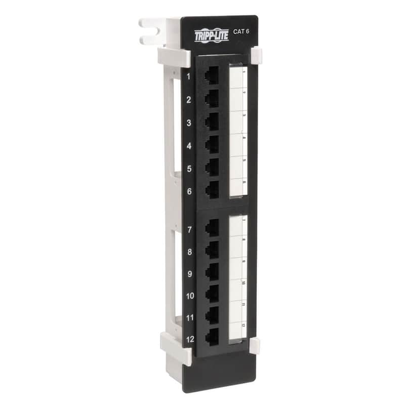 Tripp-Lite N250-012 - 2-Port Cat6/Cat5 Wall-Mount Vertical 110 Patch Panel, TAA image 1