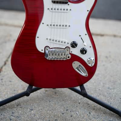 G&L Limited Edition Tribute Series Legacy Red Flame Maple with upgrades image 5