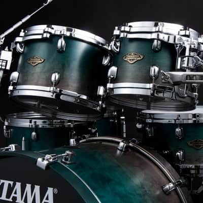 Tama WBST10R-SPF Starclassic Walnut/Birch Lacquer Rack Tom 10 - Satin Sapphire Fade image 4