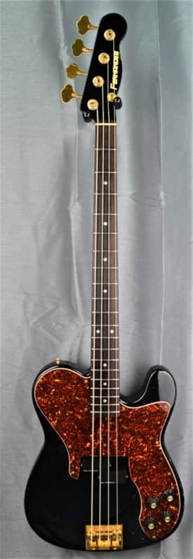 Fernandes Telecaster Bass TEB-75MW 1989 black 'signature Watanabe Mitsugu' japan import image 1