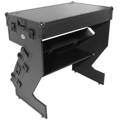 ProX XS-ZTABLEBL JR Portable Z-Style DJ Table Flight Case w Handles Wheels Black image 4