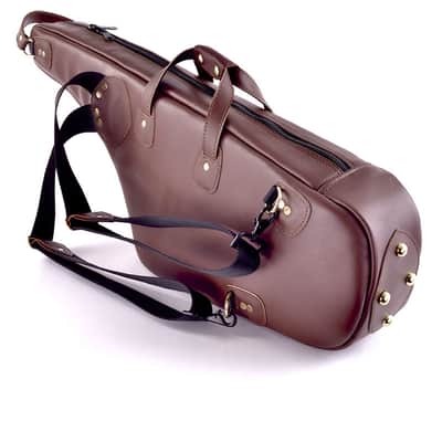 Saxophone Gig Bag - DOUBLE Tenor/Soprano Saxophone - Leather - Glenn Cronkhite image 2