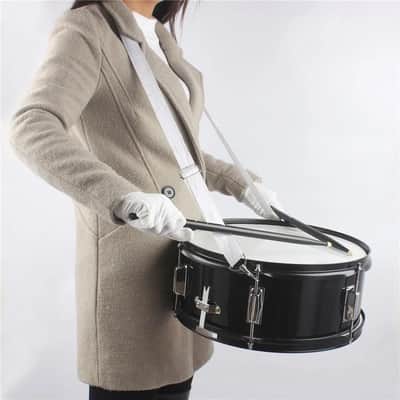 14"x5.5" Transparent Marching Snare Drum – Black Finish with Drumsticks, Strap & Wrench – Ideal for Students & Beginner Band image 3