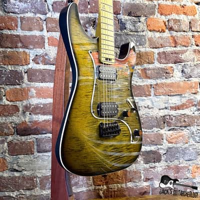 Valiant Guitars Soothsayer 'The Sage' HH w/ OHSC *NAMM Model* (2020s - Natural Flame Top Gloss) image 4