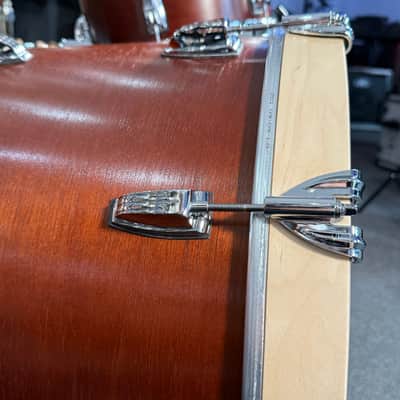 Ludwig Legacy Mahogany 3-Piece FAB 13/16/22 Drum Kit Set in Vintage Mahogany with Satin Natural Hoops image 12