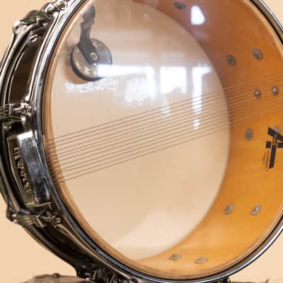 1980s Ludwig 5x14 Rock/Concert Black Cortex Snare Drum image 11