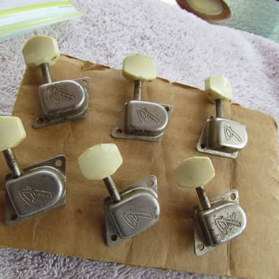 1967 Fender Mustang Tuners Complete Set Of 6 W/Bushings Vintage Fender Mustang Music Master Duo Sonic Tuners Genuine Vintage Parts image 1
