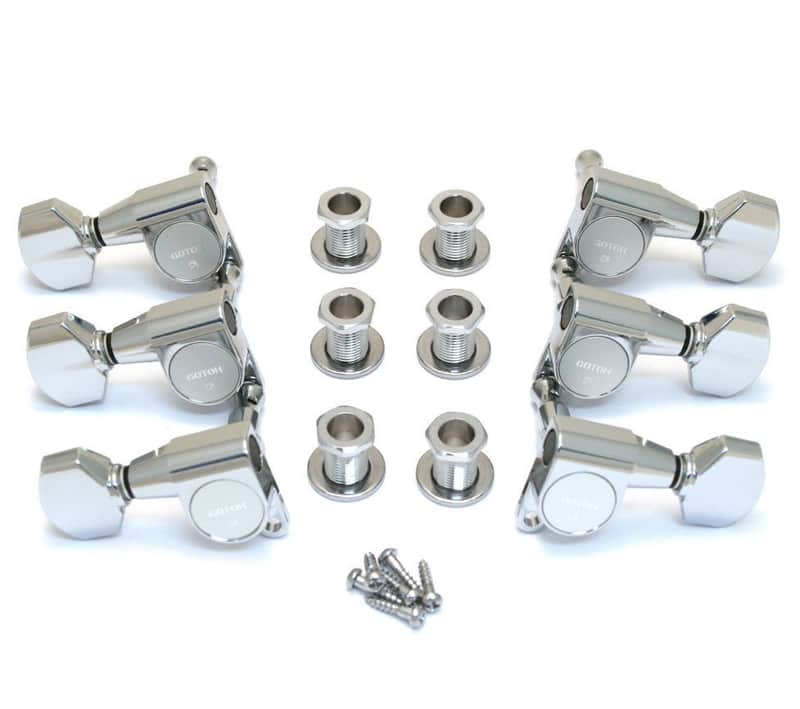 TK-7762-010 Gotoh Chrome Sealed 3x3 Mini Guitar Tuners image 1