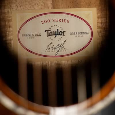 Taylor 222ce-K DLX Grand Concert Hawaiian Koa Acoustic/Electric Guitar - Shaded Edge Burst with Hardshell Case image 15