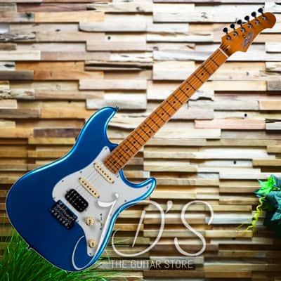 JET Guitars JS-400 HSS Roasted Maple, Lake Placid Blue 2024 image 2