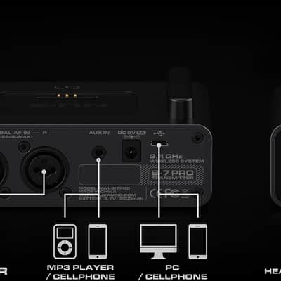 NUX B-7 Pro Wireless In-Ear Monitoring System | 50 Meters Range | 2.4GHz image 6