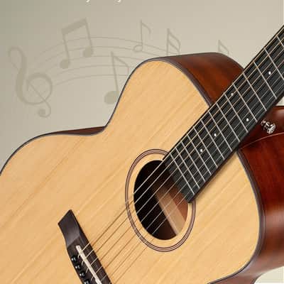 3/4 Acoustic Guitar Kit 36 Inch Dreadnought Acustica Guitarra Bundle for Beginner Adult Youth Travel With Steel String Spruce Wood Gig Bag Tuner Pickguard Right Hand image 3