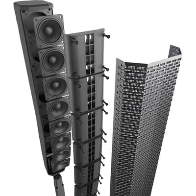 Electro-Voice Evolve50M Powered Portable Column Mixer DJ PA Speaker System Black image 7