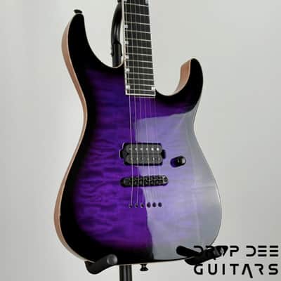 ESP USA M-I NTB NT Electric Guitar w/ Case - Dark Purple Sunburst image 3