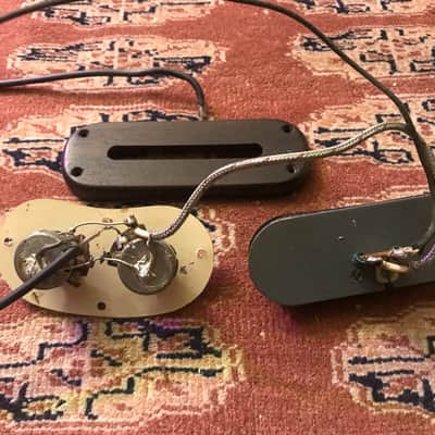 RARE Kay Jimmy Reed Thin Twin Pickup with Pots 1950's Silvertone image 4