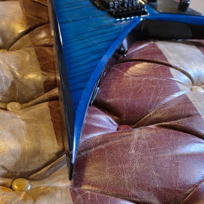 Jackson RR3 Pro Randy Rhoads MIJ Japan Aqua Burst AAA Flame Top Flying V image 10