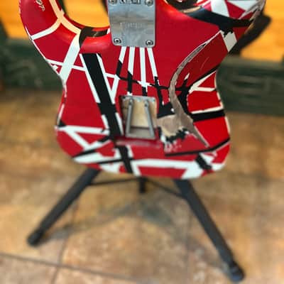 2026 EVH Frankenstein Frankie Strip Series Red and Black Relic Electric Guitar image 19