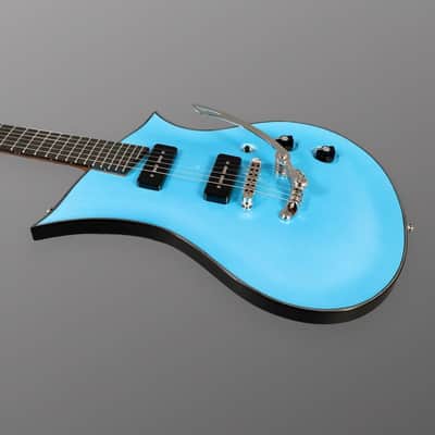 Senez Guitars Psari - Carve Top. Sky Blue. Dual P-90's. NEW. (Authorized Dealer) image 3