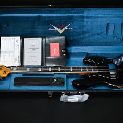 2024 Fender Custom Shop LTD ’64 Jazz Bass Heavy Relic *VIDEO* | Aged Black | Ash Body | Block Inlays image 15