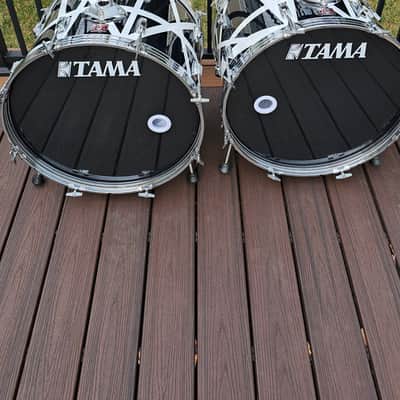 Vintage 80's Double Bass Tama Swingstar 9 piece Drumset MIJ with Van Halen style wraps image 19